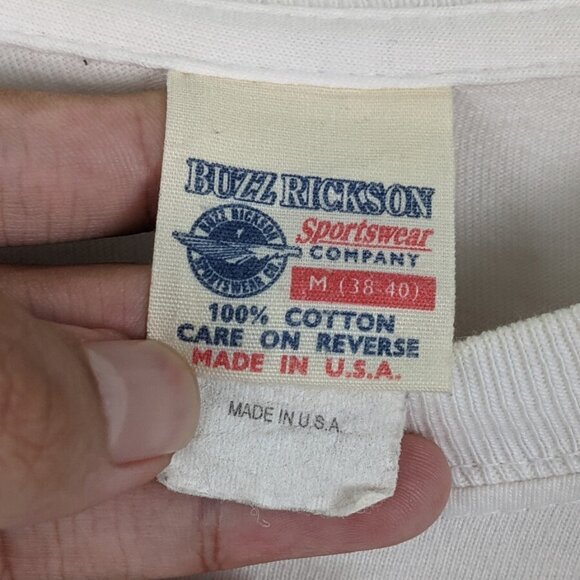 Buzz Rickson Lockheed Martin Vintage 1990s Limited Edition White Navy Shirt Sz M - Picture 4 of 7